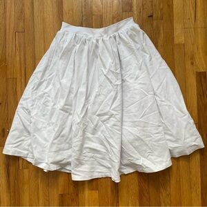 Teela Girls White Knee Length Flowy Skirt Size 16
